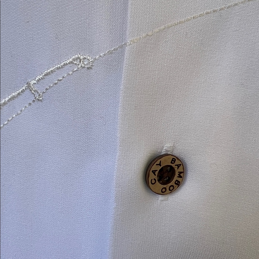 BAMBOO CAY White Shirt with Marlin Embroidery Mens 3XL modal blend - Picture 12 of 17